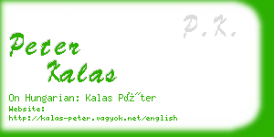 peter kalas business card